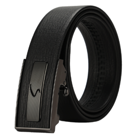 6942199078375105 沙驰satchi 男式腰带头层牛皮内穿自动扣商务真皮休闲皮带中年【节日礼物】105cm