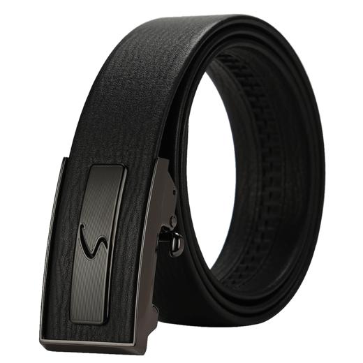 6942199078375105 沙驰satchi 男式腰带头层牛皮内穿自动扣商务真皮休闲皮带中年【节日礼物】105cm 商品图0