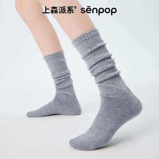 【代发】上森派系F55泡泡刺绣桑蚕丝羊毛小腿堆堆袜（下单后不支持退款 请谨慎下单） 商品图5