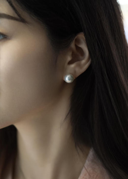 317-5 炒鸡性价比 定制无退换 11-12mm 正圆极光爱迪生珍珠 耳钉/耳钩 商品图0