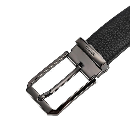 6942199079358105 沙驰satchi 男式腰带整张头层牛皮针扣皮带青年  105cm【节日礼物】送男友 商品图2