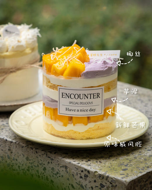 【口味蛋糕】芋泥芒芒 4英寸进口动物奶油蛋糕 商品图0