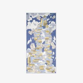 北京仓｜Inoui Editions-BLEU MARINE-书与梦境 海蓝色 围巾［法国设计师］