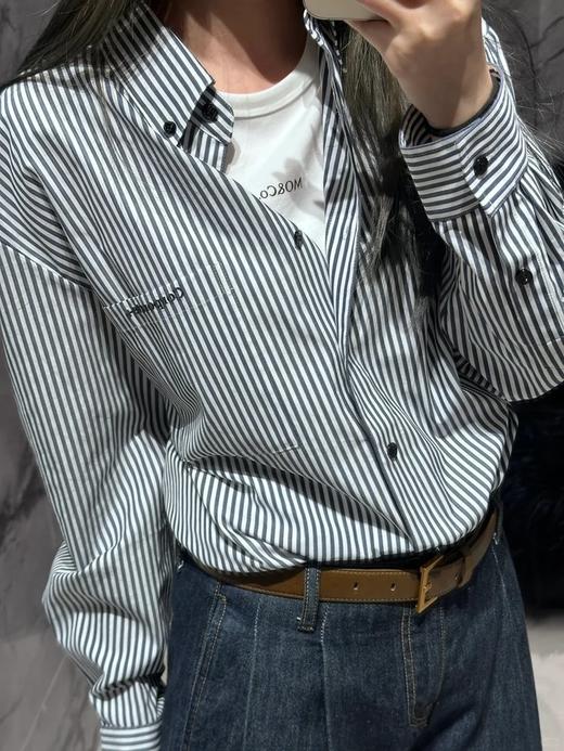 【高品质私服】【MC长绒棉条纹衬衫】质地干爽厚实，上身骨感线条分明G1200-CC【无标出货 介意慎拍】 商品图1