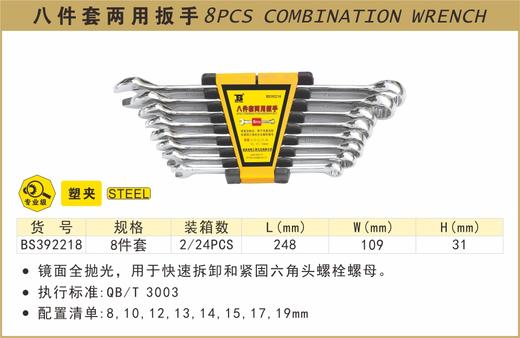波斯 八件套两用扳手	塑夹	BS392218 商品图0