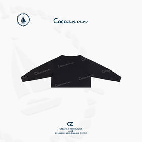 COCO ZONE 刘一一2025春季新款简约宽松女式长袖T恤CD2A0519