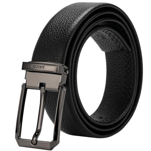 6942199079358105 沙驰satchi 男式腰带整张头层牛皮针扣皮带青年  105cm【节日礼物】送男友 商品图0