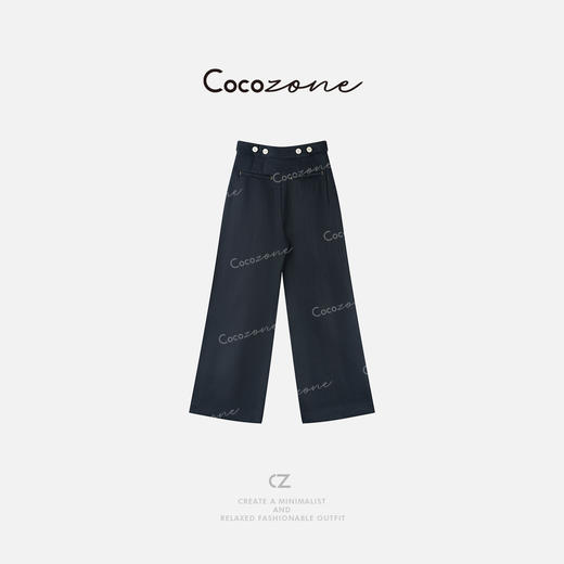 COCO ZONE 刘一一莱赛尔亚麻混纺2025宽松百搭休闲裤CD1A0387 商品图1