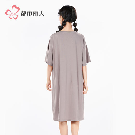 都市丽人舒适外出女士棉质短袖裙薄40支TC拉架短袖类LHH6D7 商品图3