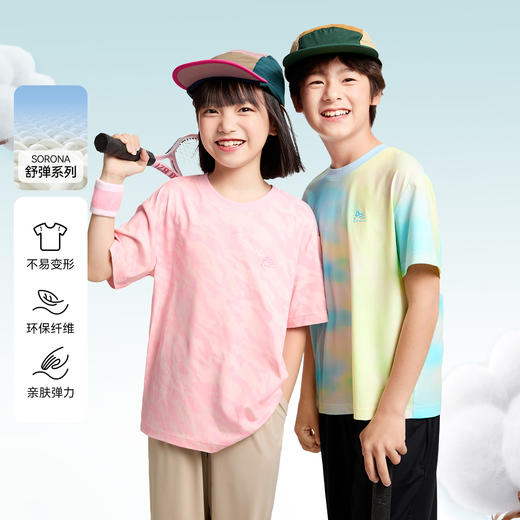 男女童圆领SORONA短袖T恤夏季新款安奈儿童装EM521036 商品图0