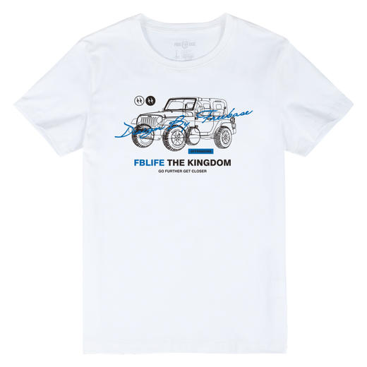 自由基地潮牌短袖t恤越野牧马人创意印花男女夏装黑色情侣打底衫 NMT-2216 商品图3