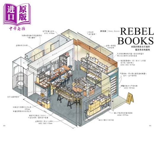 【中商原版】小书店大绘集 意想不到的空间都能变成个性书店  44家日本独立书店等阅读空间测绘观察 政木哲也 积木文化 港台原版 商品图3