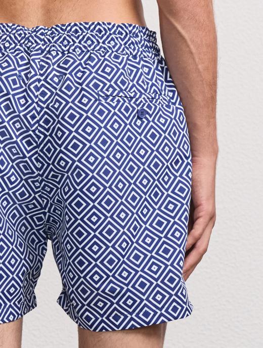 Frescobol Carioca - Rio Swim Shorts Angra Print - Navy-Blue - 男装 - 泳裤 - 海军蓝 商品图3