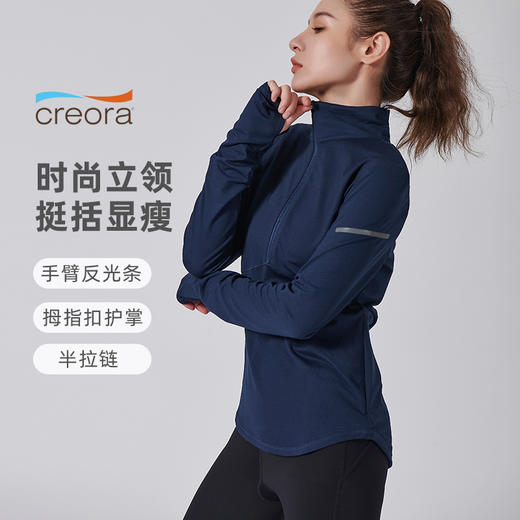 【超值套餐】I'd爱帝女士立领长袖上衣速干衣户外跑步运动衫 商品图6