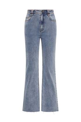 Aje - Juno Bootleg Jeans - Coastal Wash - 女装 - 牛仔裤 - 牛仔蓝