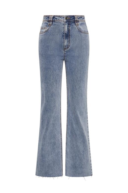 Aje - Juno Bootleg Jeans - Coastal Wash - 女装 - 牛仔裤 - 牛仔蓝 商品图0