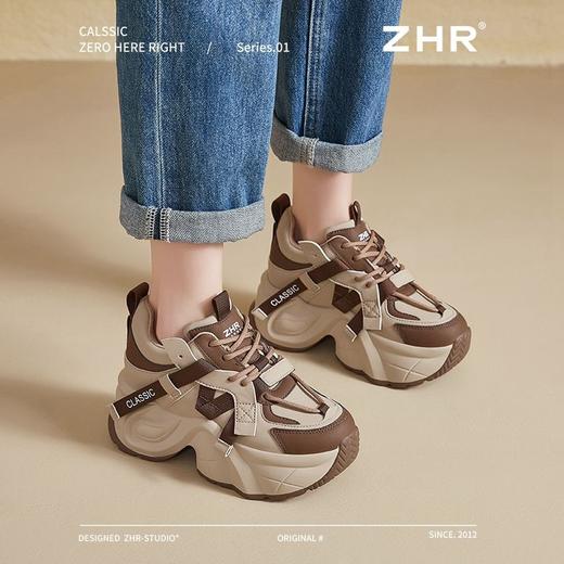 ZHR则则厚底透气老爹鞋显瘦女鞋春季新款ins百搭休闲运动鞋女增高 商品图8