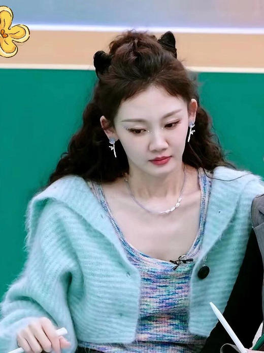 小众品牌乘风姐姐蓝色人鱼姬天然石巴洛克珍珠项链 商品图3