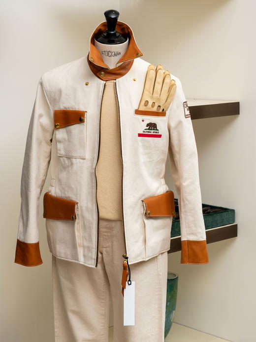 Chapal「Pebble Beach」白色帆布驾驶夹克 商品图1