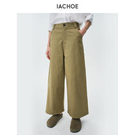 棉仓3621518004-IACHOE阔腿九分休闲裤