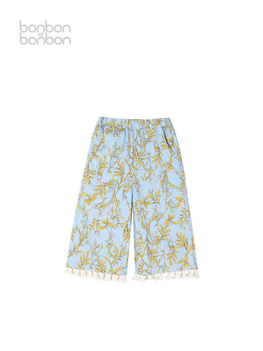 花边领流苏无袖上衣九分裤套装 商品图2