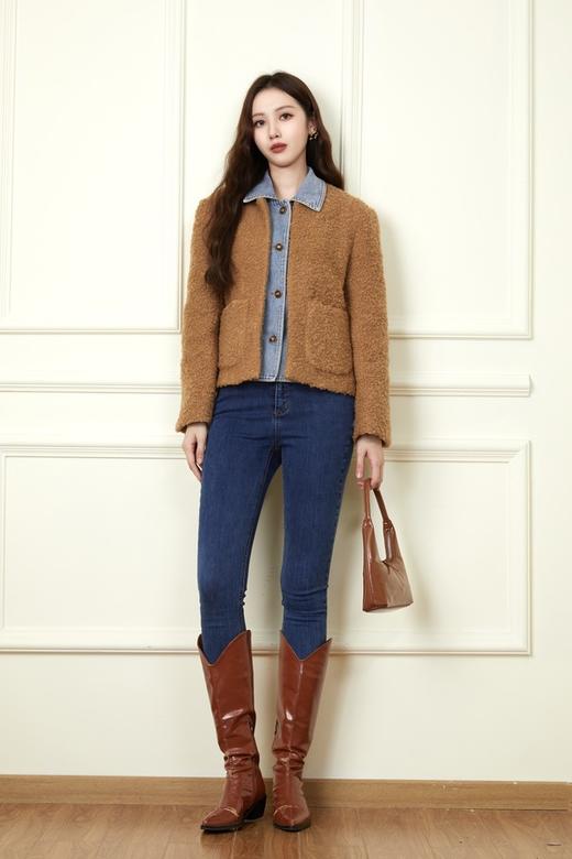 Kai & Kiera 帅气羊羔毛拼接牛仔外套 19700 商品图4