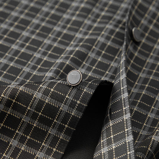 【冰丝】【DPF】大依优型大码短袖衬衫加肥大码格子半袖衬衣男士冰丝凉感夏装中年胖子上衣休闲商务 商品图4