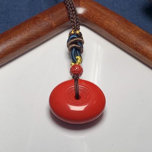 新款手编长短可调圆形红砂平安扣吊坠 饰品美物 商品图5