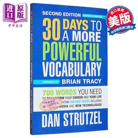 【中商原版】30天积累更强大的词汇量 第2版 30 Days to a More Powerful Vocabulary 2nd Ed 英文原版 Dan Strutzel