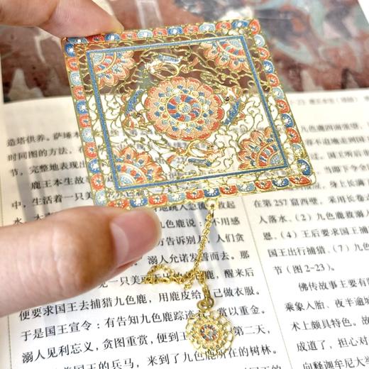 敦煌研究院【敦煌莲花飞天藻井金属书签】古风书签博物馆文创礼品生日礼物送男生送女生 商品图1