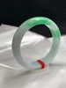 612470，59圈口，飘绿正圈平安镯，白底飘阳绿，条形厚装，底子细腻 商品缩略图1