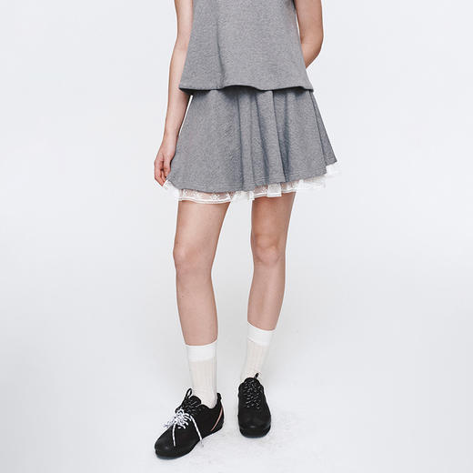 Herlian2025年女士短裙蕾丝拼接条纹防走光打底半裙 商品图0