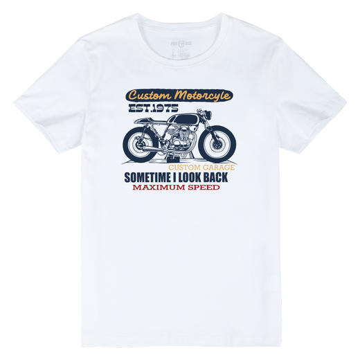 自由基地凉感机车摩托印花短袖T恤男夏季新款弹力棉透气美式半袖T NMT-2213 商品图3