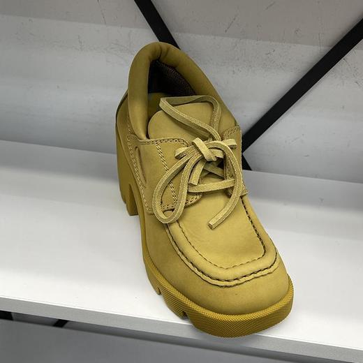 BUR*E**Y/巴*莉 女士牛皮系带圆头带骑士标志防滑粗跟高跟鞋 商品图2