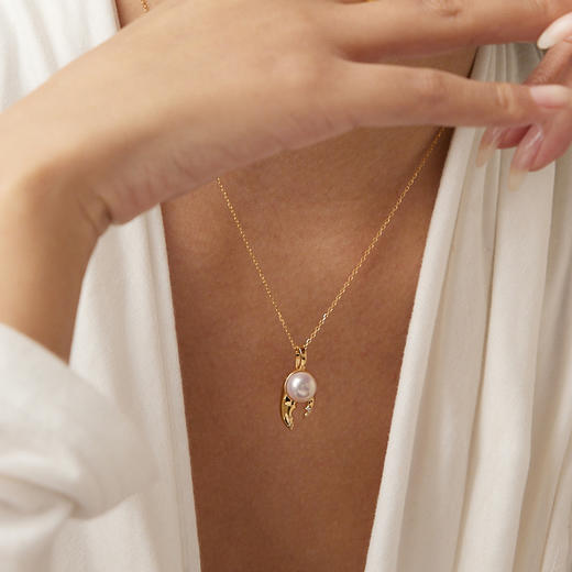 Manreya玛芮雅“有“钳”有爱”淡水珍珠银镀金项链 商品图1