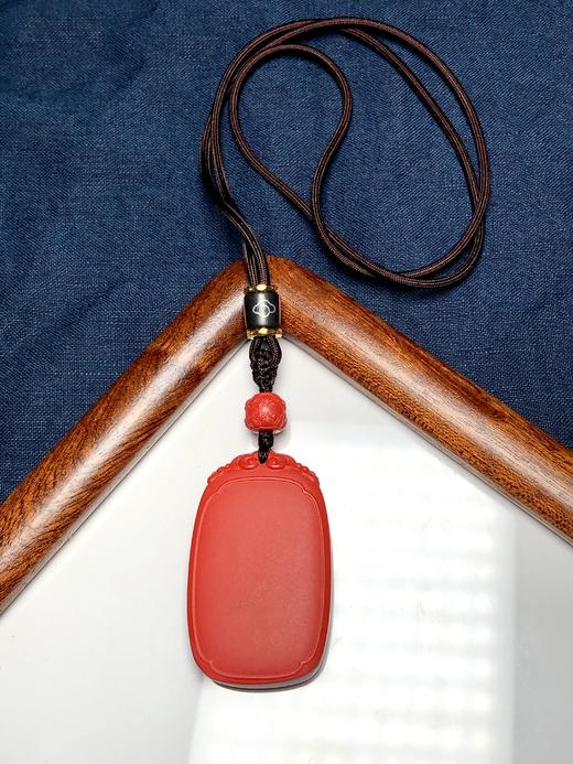 新款红砂大气平安无事牌毛衣链吊坠 饰品美物 商品图2