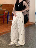 【美式甜辣蝴蝶结蕾丝拼接阔腿】休闲长裤女 夏季新款高腰拖地裤子 商品缩略图4