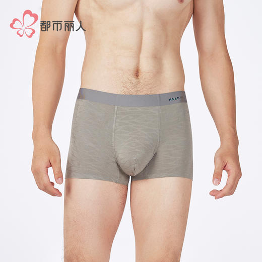 都市丽人铂金舒适莫代尔平角60S莫代尔提花平角裤FKHH07 商品图1