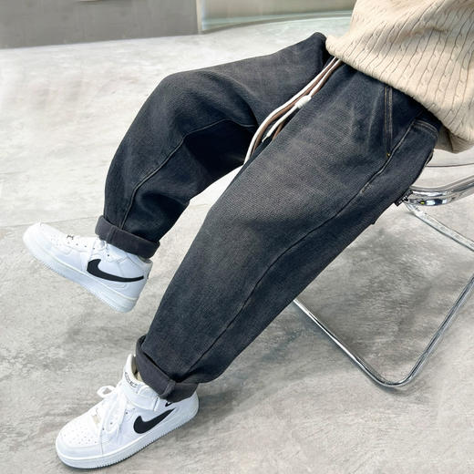 儿童牛仔裤春季新款儿童裤子中大童长裤休闲运动裤男孩潮春秋季120-170cm 商品图4