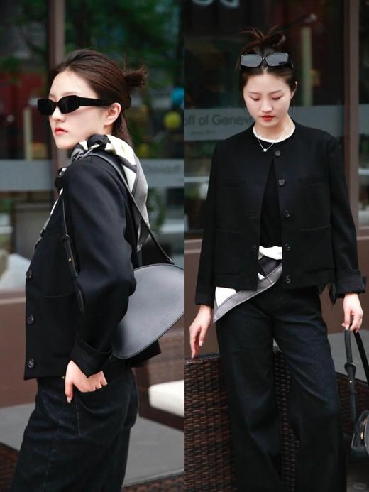 【高品质私服】【IC毛弹斜纹夹克外套】对身材包容性高，挺括骨感/巧妙美化身形G0975-CC【无标出货 介意慎拍】 商品图7