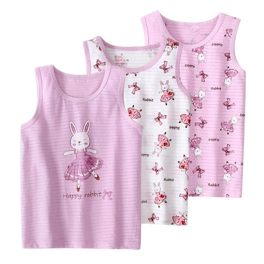 【超值三件装！】儿童全棉三件 背心男女童宝宝 纯棉夏透气半背 吸汗排汗跨栏背心夏天-QQ 商品图14