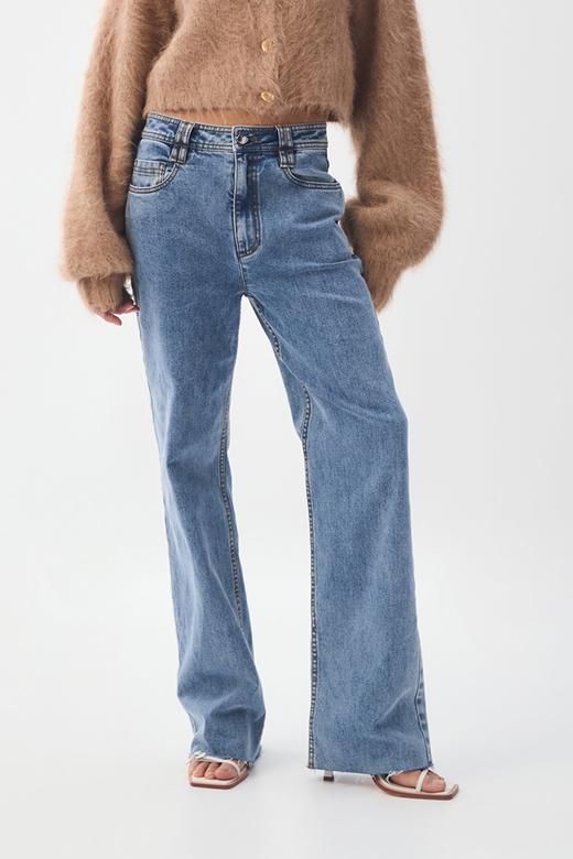 Aje - Juno Bootleg Jeans - Coastal Wash - 女装 - 牛仔裤 - 牛仔蓝 商品图7