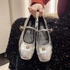 【YW】无忧购法式温柔小香风一字扣平底玛丽珍小皮鞋（尺码偏小，建议拍大一码）H262(截单后7天发货) 商品缩略图3