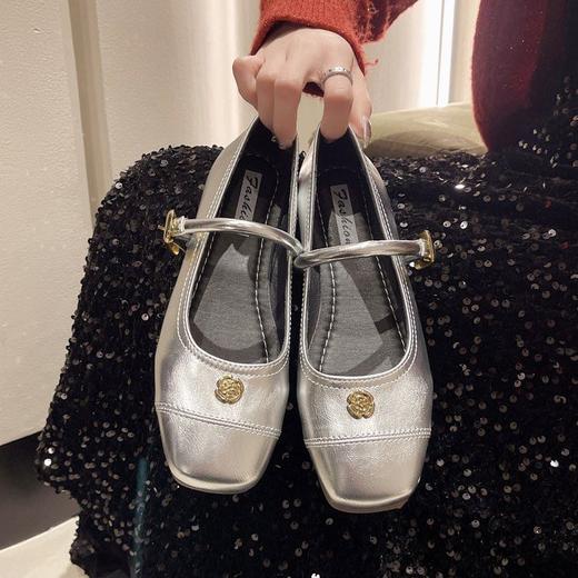 【YW】无忧购法式温柔小香风一字扣平底玛丽珍小皮鞋（尺码偏小，建议拍大一码）H262(截单后7天发货) 商品图3