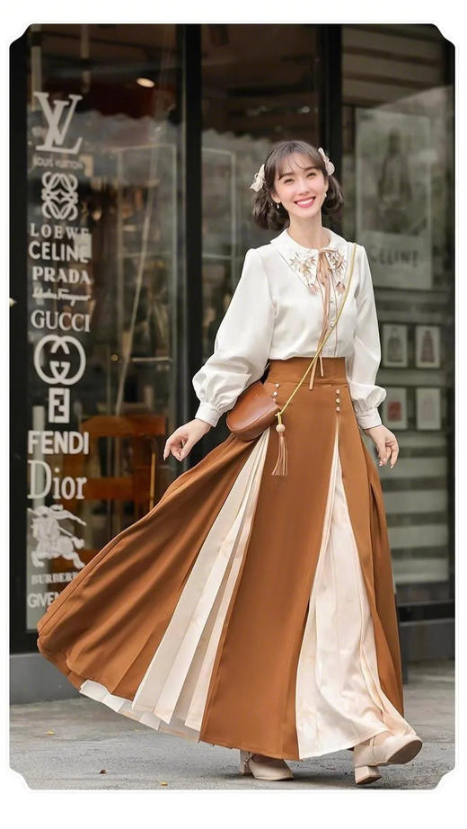 裁缝学苑AS439马甲改良衬衫马面裙套装纸样女装通勤新中式国风样板 商品图5