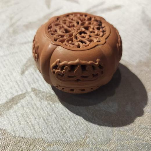 勾莲纹香盒/黄杨木6*6*4cm 商品图0