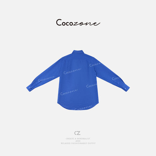 COCO ZONE 刘一一 100亚麻早春简约休闲翻领长袖衬衫ACD2A0375 商品图1