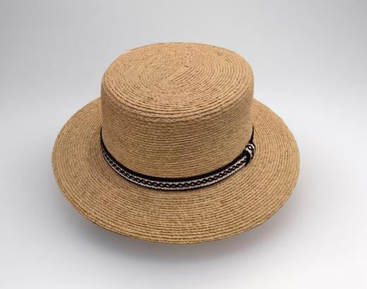 优品堂『墨韵芳菲2580108』拉菲草平顶帽 商品图3