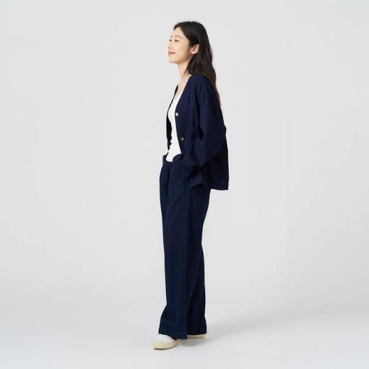 2楼素然靛蓝染席纹蓝布外套吊牌价1850 商品图3