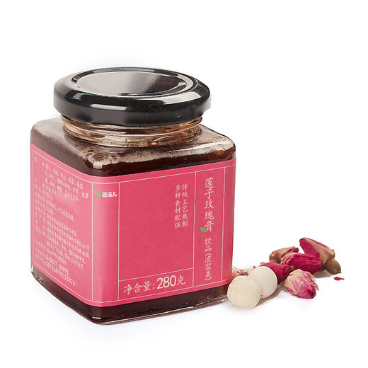 莲子玫瑰膏| 上热下寒疏中焦。十一味植物中式食养调配膏方传统熬制工艺 商品图3